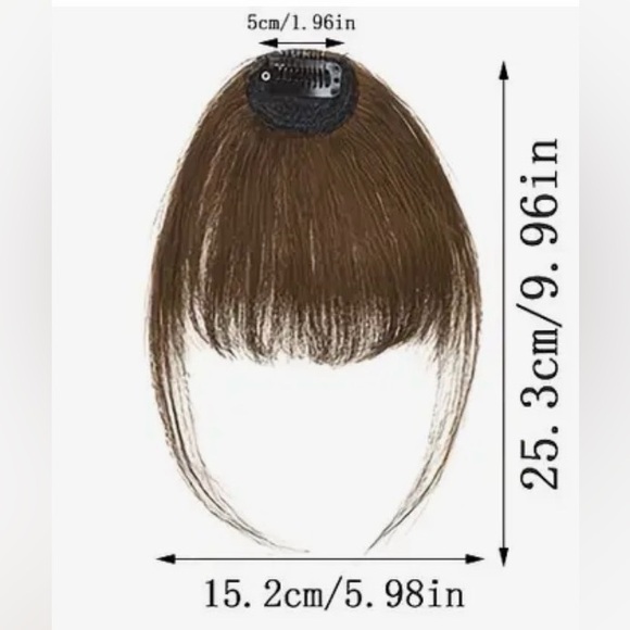 Natural Black Hair Bangs Extension Clip - Picture 10 of 11